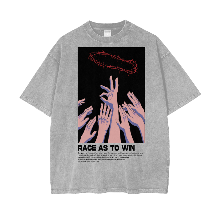 Race as to Win Acid Wash Tee