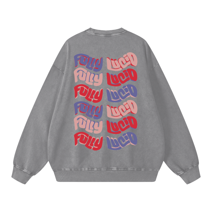 Race as to Win Acid Wash Sweatshirt