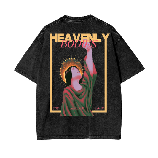 Heavenly Bodies Acid Wash Black Tee