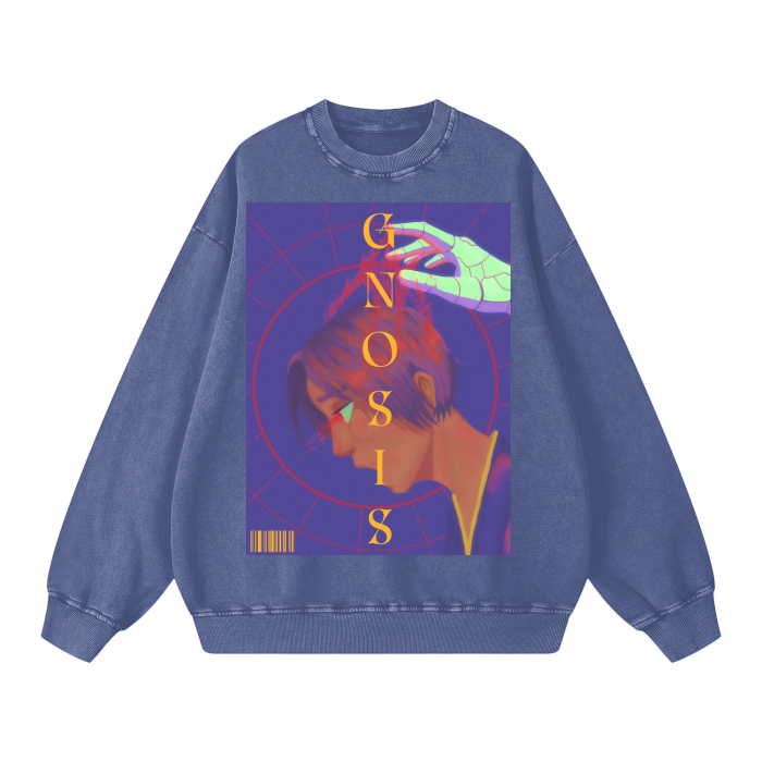 Gnosis Full Art Acid Wash Sweatshirt